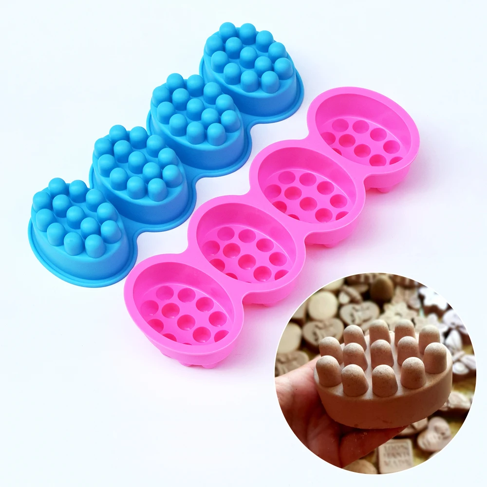 Silicone Soap Mold Round Molds Nonstick DIY Chocolate Jelly Mould Tray 