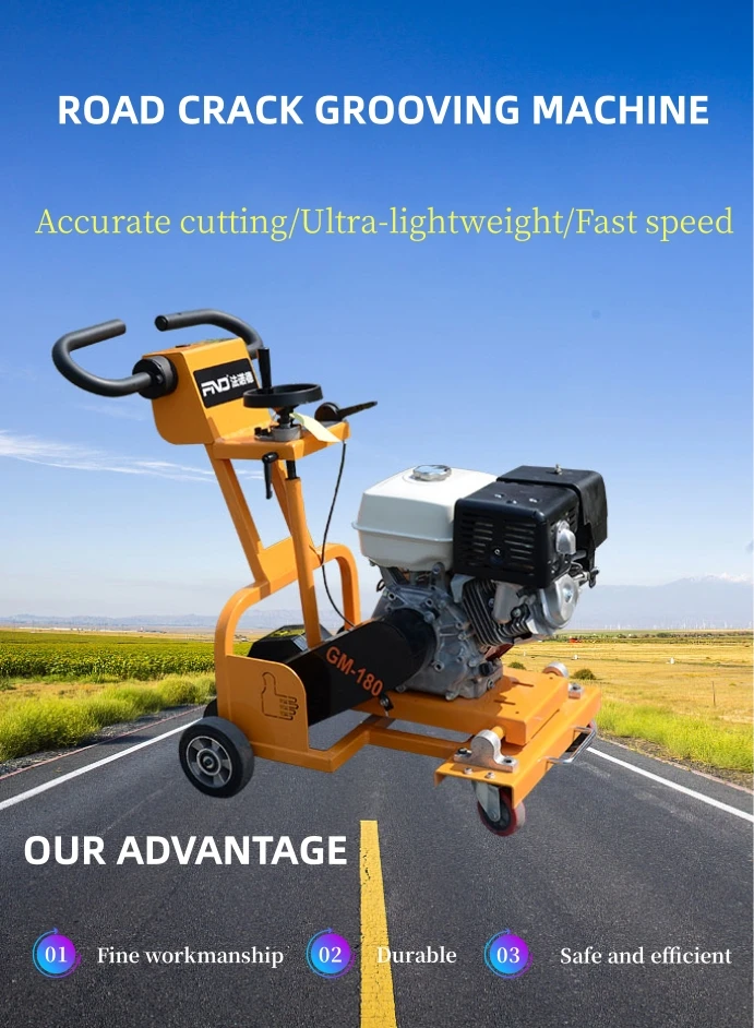Portable Asphalt Pavement Grooving Machine Fndgm180 Asphalt Concrete Road Crack Sealing Machine