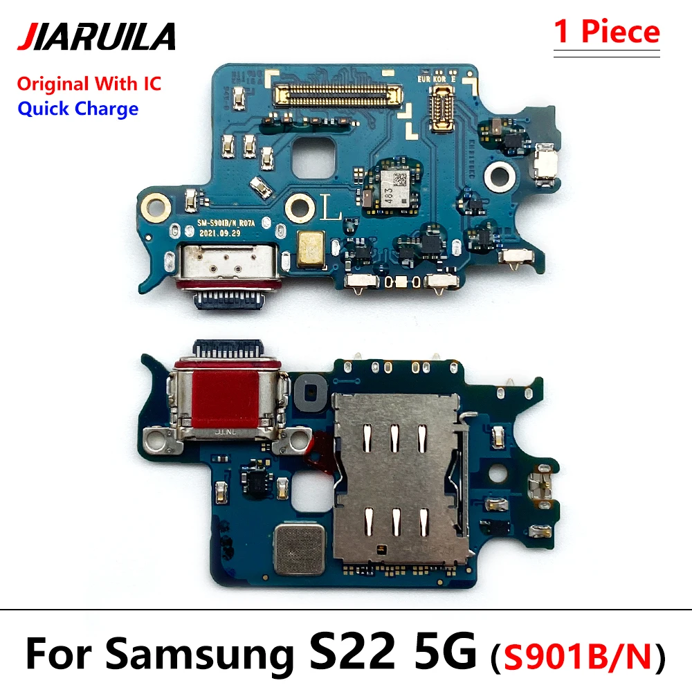 Original USB Charging Port Connector Board Plug Dock Flex Cable for Samsung S22 Plus S22 Ultra S908B S908U S901B S901U S906B
