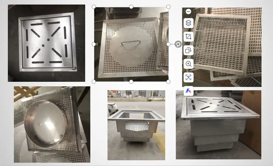 Industrial heavy duty floor drain made of stainless steel