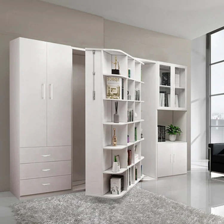 Latest Innovative Design Furniture Swivel Rotated Folding Wall Beds Murphy Beds
