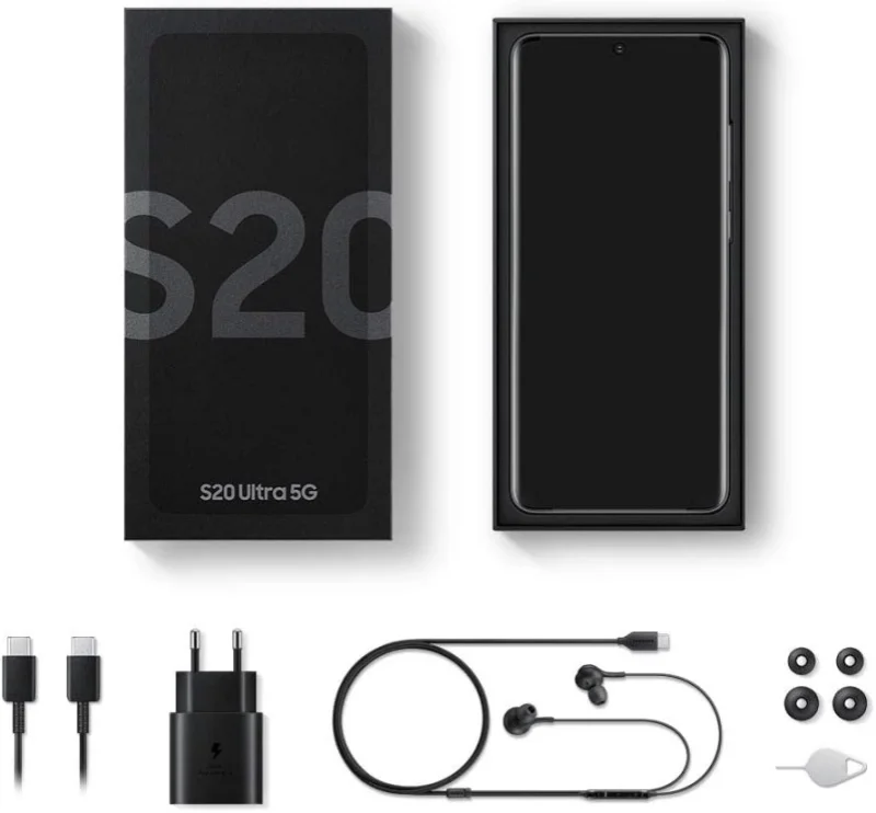 For Samsung Galaxy S20 ultra phone 6.9inch 5000mAh 108MP Snapdragon 865 NFC Unlock Used A+ 5G smartphone 128GB 256GB 512GB