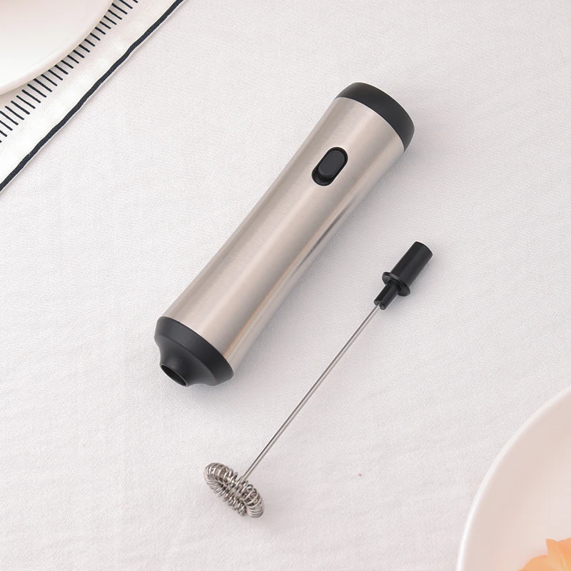 KJBQ-1 Brushed Stainless Steel Body Case Rechargeable Powerful Electric  Handheld Milk Frother With 500mah Lithium Battery - Buy KJBQ-1 Brushed  Stainless Steel Body Case Rechargeable Powerful Electric Handheld Milk  Frother With 500mah