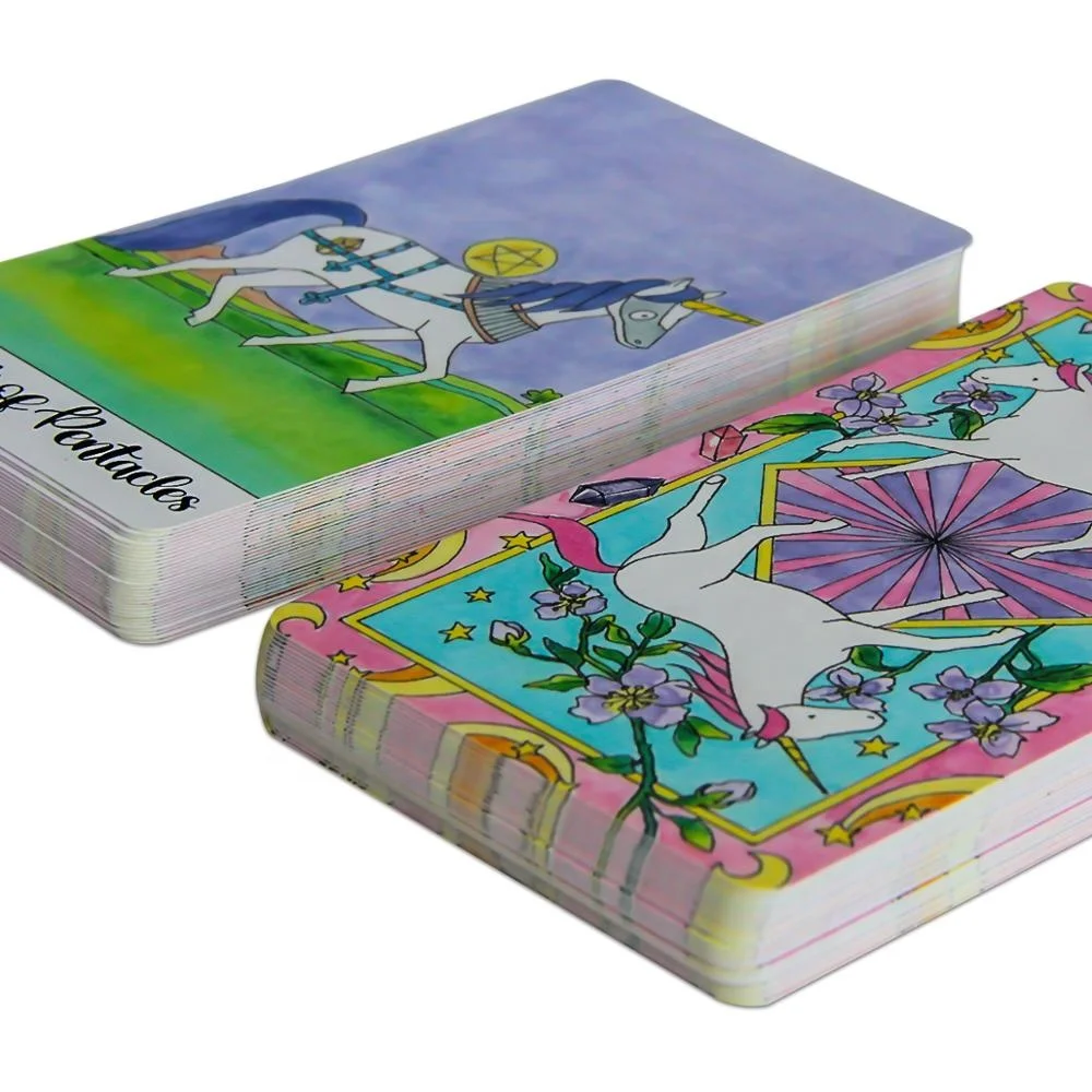 Заказная высококачественная печать оптом Изысканная Подарочная коробка 4C полный цвет Oracle Tarot карты