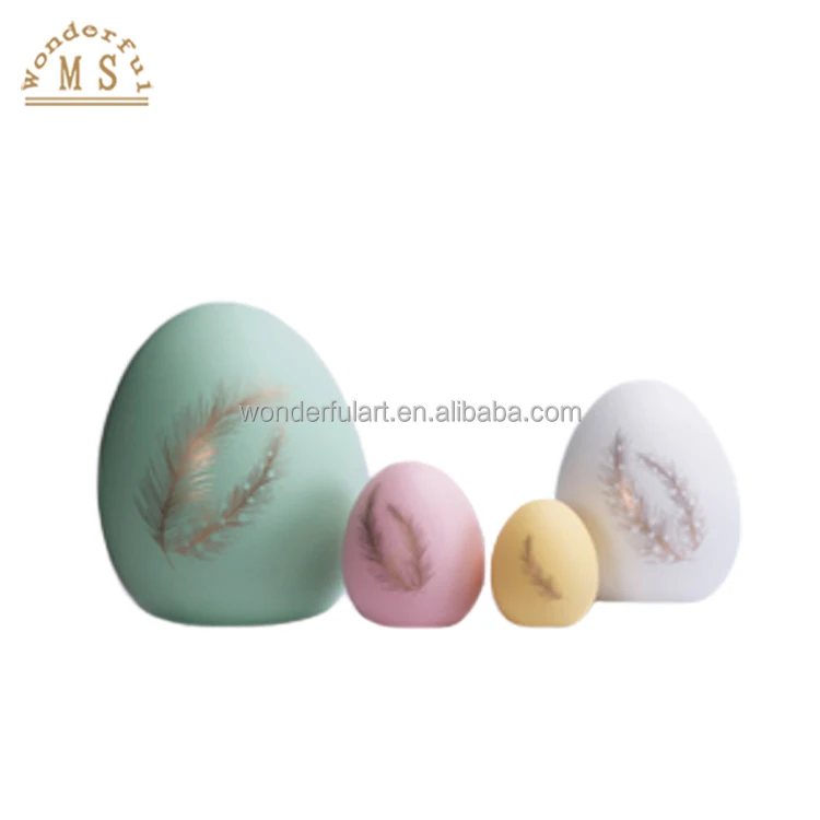 Traditional  Ceramic Decoration Easter Egg Ornament Gift for children home and Business Promotion