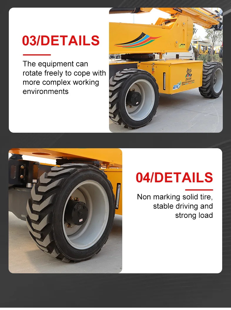 High Quality 16 Meters Gasoline Engine Aerial Work Platform Hanging Self-Walking Cherry Picker Made in China