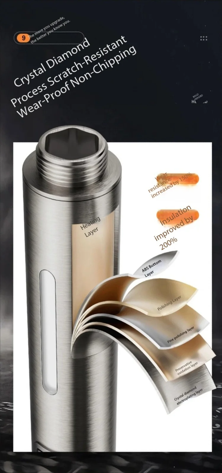 Турбо лейка для душа c фильтром Womyki нержавеющая сталь