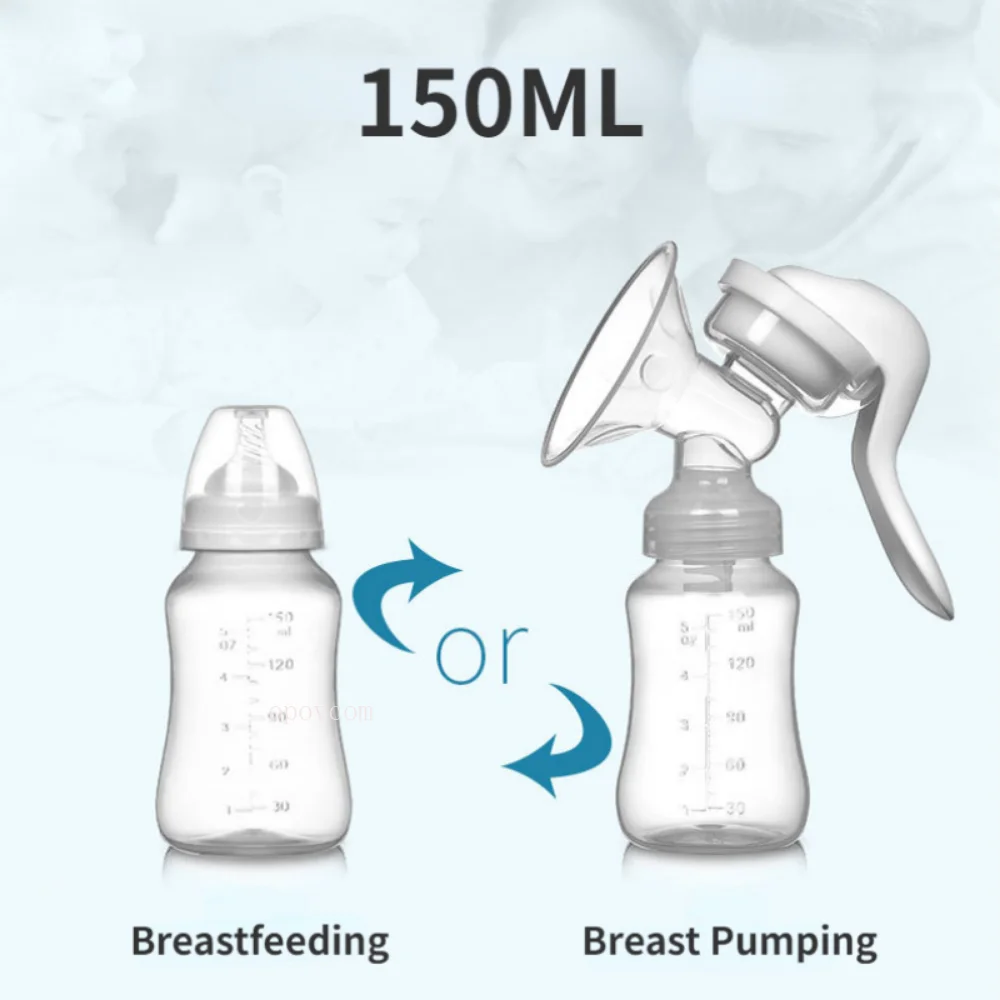 Hot Selling Portable Silicone 150 Ml Manual Breast Pump Single Bpa Free