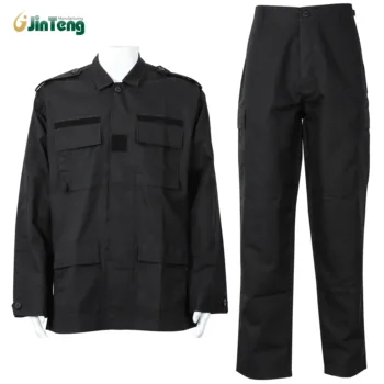 Black Military Uniforms BDU Set Camouflage Jacket and Pants