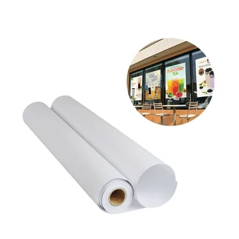 one way vision Film rolls 120g 140G For Advertising Materials pvc Self Adhesive Vinyl Sticker For Digital Printing sub way