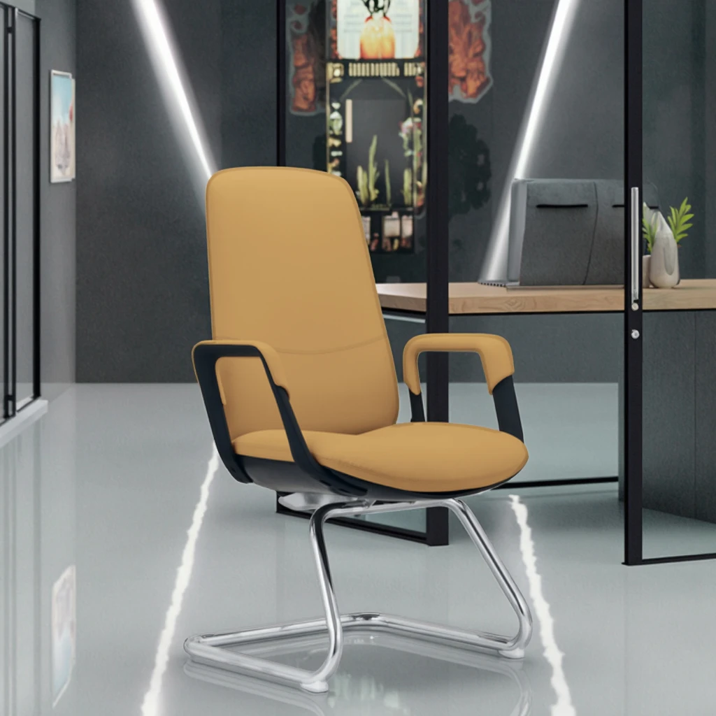 Basic Ergonomic Leather Executive Office Chair with Modern Design and Adjustable Height 4