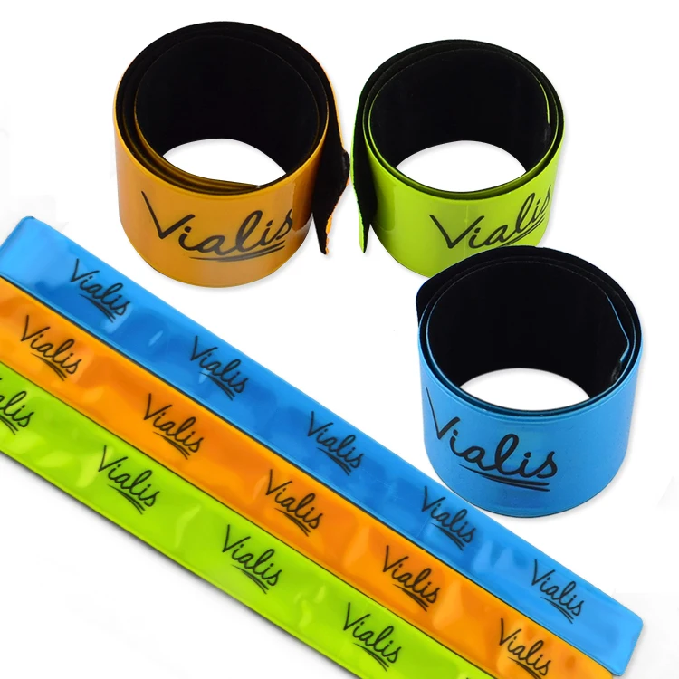 Factory Manufacturer Kids Plastic Silicon Slap Wristband Cheap Custom Logo Bracelet Snap Reflective Armbands Slap Band