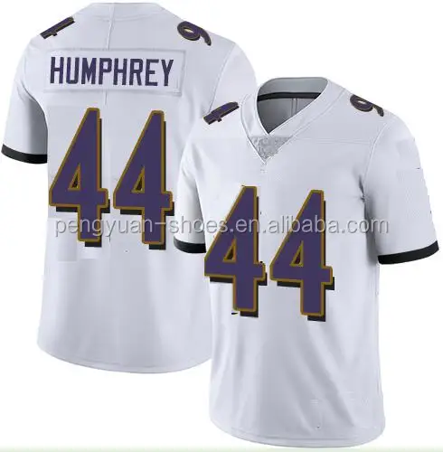 Wholesale Best Quality #8 Lamar Jackson #89 Mark Andrews #5 Marquise Brown  #9 Tucker #44 Humphrey #6 Queen Stitched Football Jersey From m.