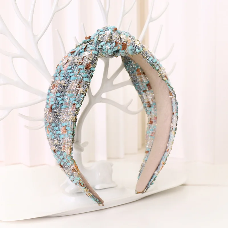 Wholesale Luxury Crystal Pearl Knot Jewelled Headbands Women Bride Knotted Wedding Baroque Designer Headband