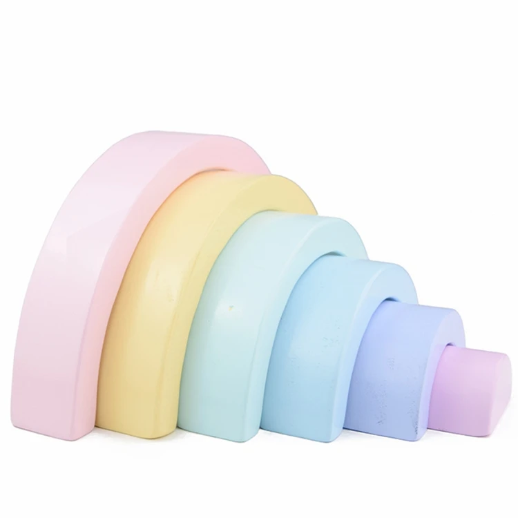 Montessori Rainbow Stacking Game Learning Toy Wooden rainbow Building Blocks Rainbow Arch Bridge Wooden Toy