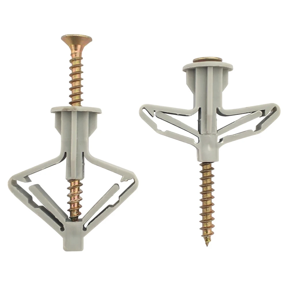 expansion bolts Self Drilling Anchors Screws Self Drilling Anchors Screws Set Drywall Self-Drilling Anchors with Screws Suitable for Gypsum Board Eter Board Insulation Board-100 pcs 