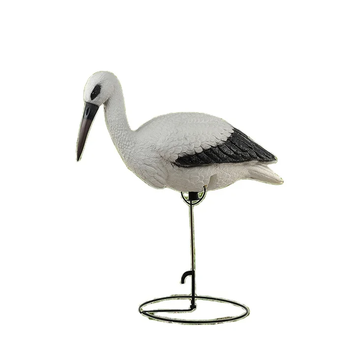 new arrival factory directly sell plastic white crane with metal