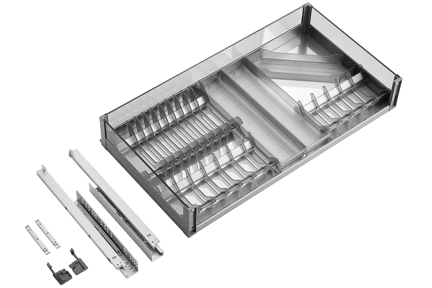 Nuomi Modern Cutlery Organizer Kitchen Storage Basket Aluminum