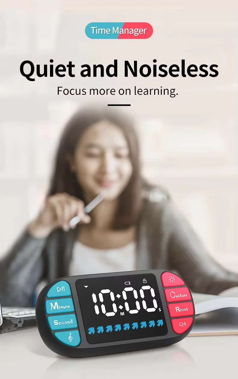 Hot Sale Innovative Visual Timer Design Time Reminder LED Screen 3 in 1 Time Manager Visual Timer for Teaching Kitchen School