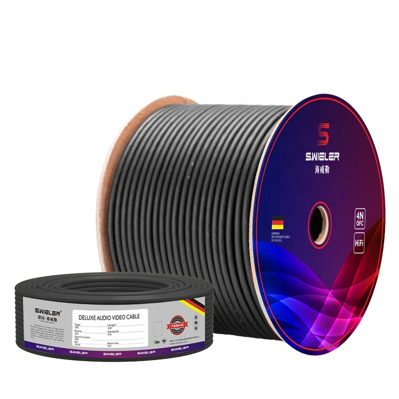 OFC Copper 2 Core 24AWG Twisted Shielded Microphone Cable Bulk 100M XLR Mic Cable Roll HIFI Audio DMX Consile Speaker Wire Cable