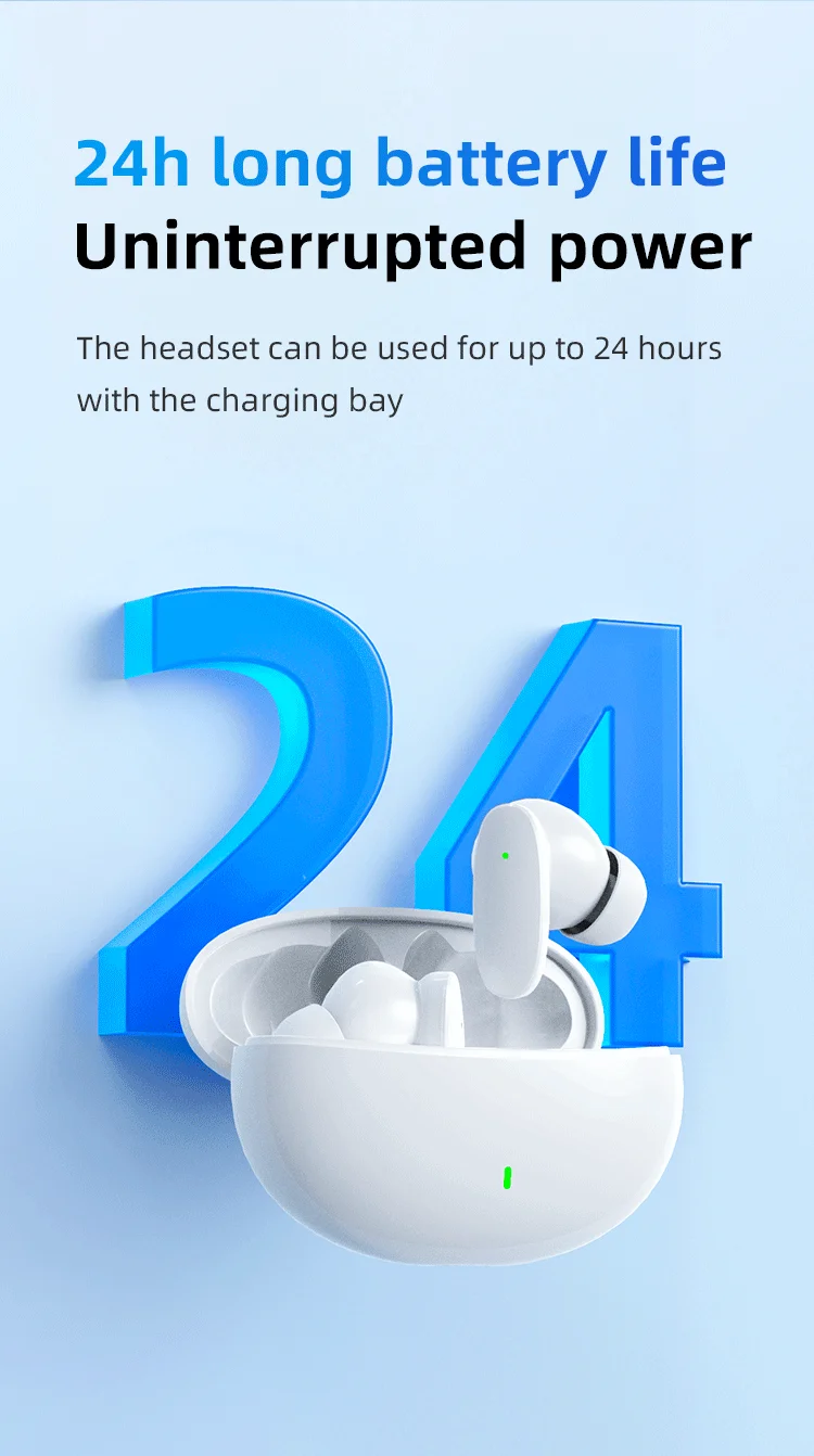 S90 TWS Earphone Wireless Fone Blue-tooth Headphones AI Control Mini Headset Dual Mic Noise Reduction HiFi Stereo Earbuds