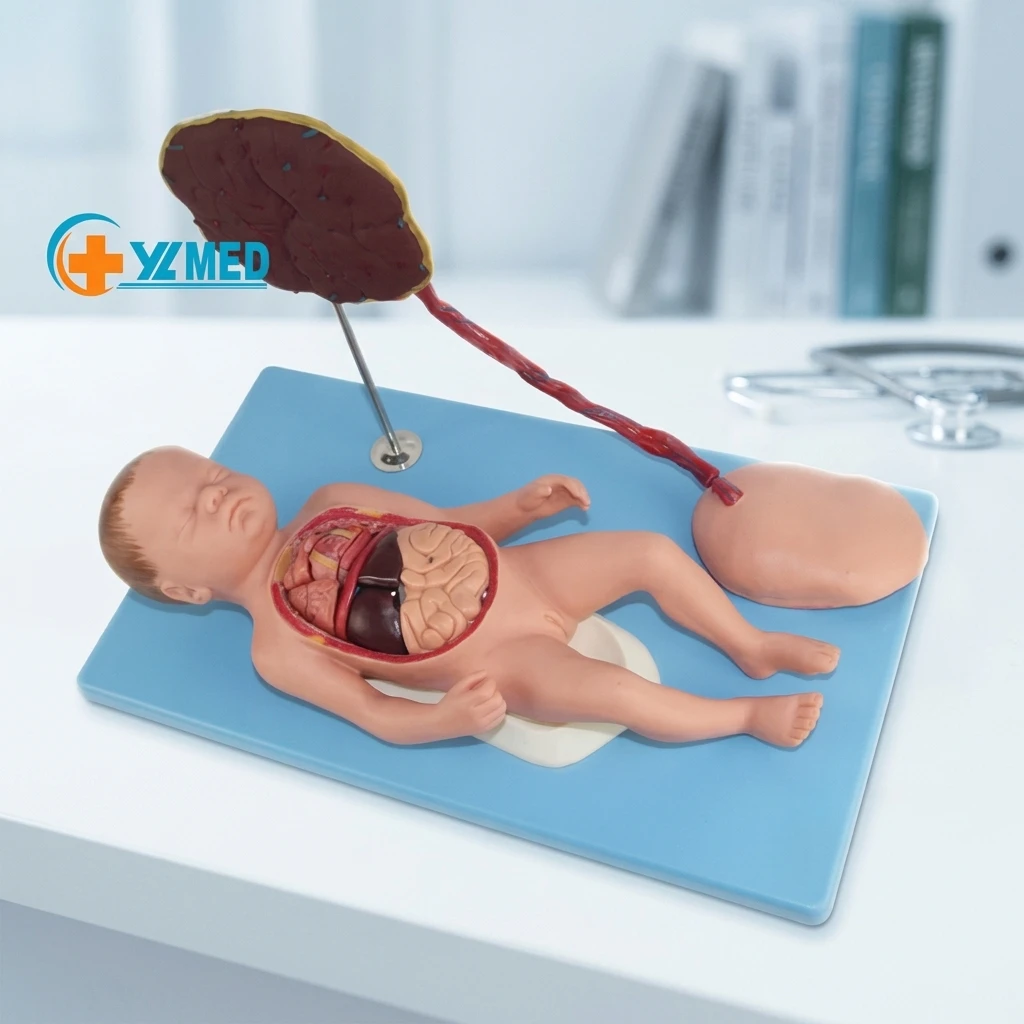 Fetal Circulatory System Model with 13 Visceral Parts - Full-Term Anatomy Demonstration Fetus Heart Placenta and Umbilical Cord