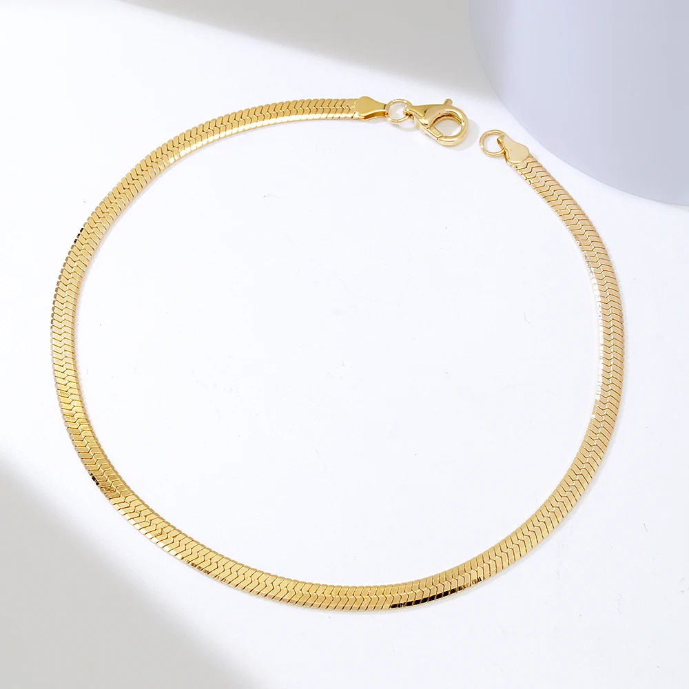 Bracciale Impilabile Donna In Oro 14K, Catena Stile Cubano Flessibile, Gioiello Regalo Per San Valentino, Festa Della Mamma, Compleanno