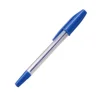 Transparent barrel blue ink