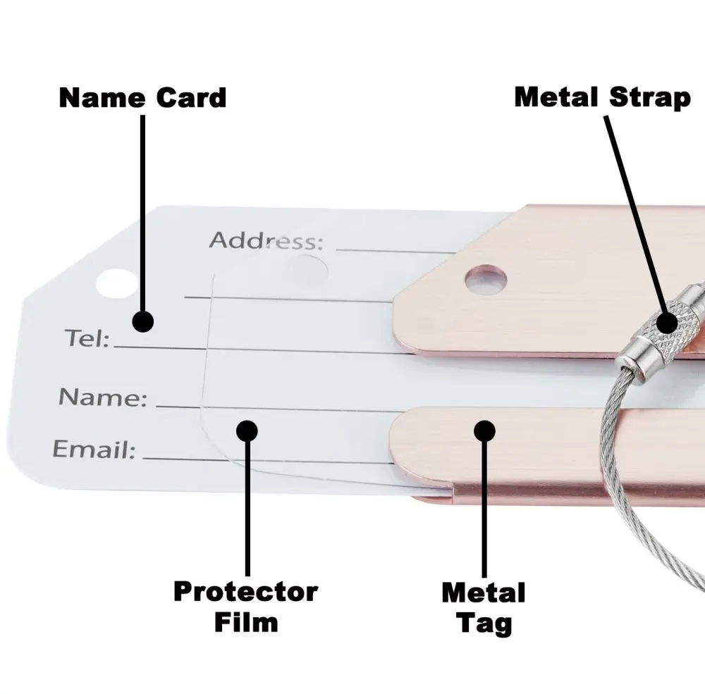 Free samples wholesale price suitcase tags aluminum alloy metal luggage tags