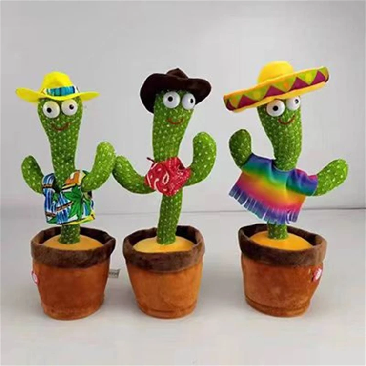 Talking Singing Dancing Cactus Recording Plush Toy