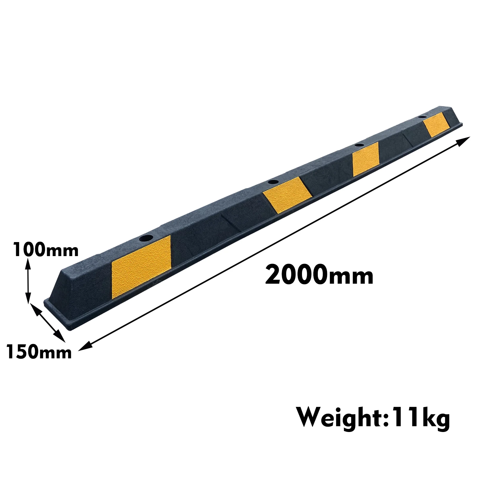 Heavy Duty Rubber Curb Parking Curb Car Parking Stop for Garage and Driveway manufacture