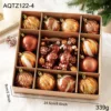 Brown Christmas ornament set d