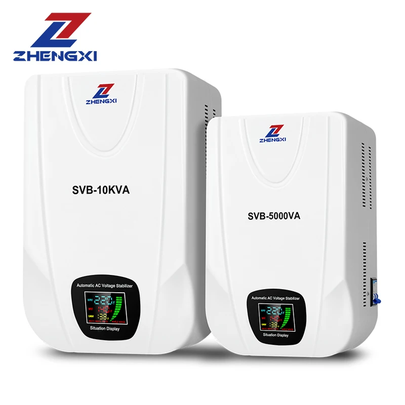 Wall Mounted Single Phase Input 80V-260V Output 220v Motor Servo Stabilizer 5kva 10kva Automatic Voltage Regulators Stabilizers
