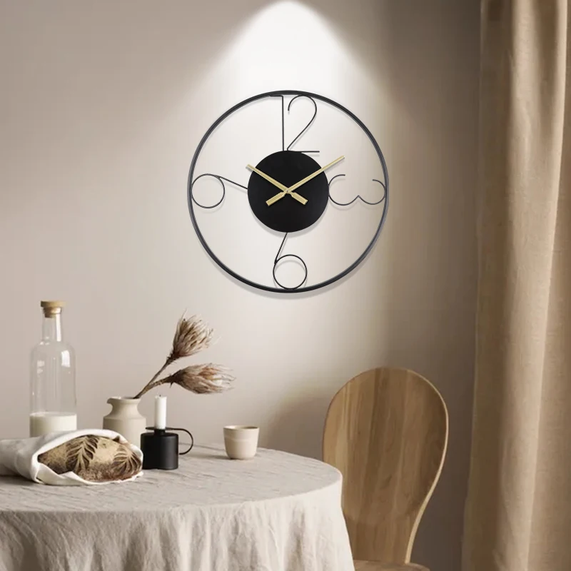 Orologio Da Parete Grande A Pendolo 50 Cm - Stile Retrò Industriale, Movimento Silenzioso, Legno E Metallo