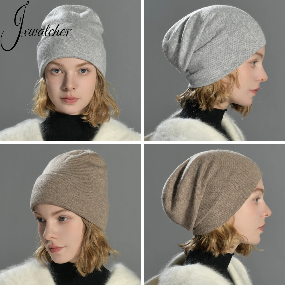 Warm and Stylish Reversible Beanie - Unisex Cashmere Knit display picture 2