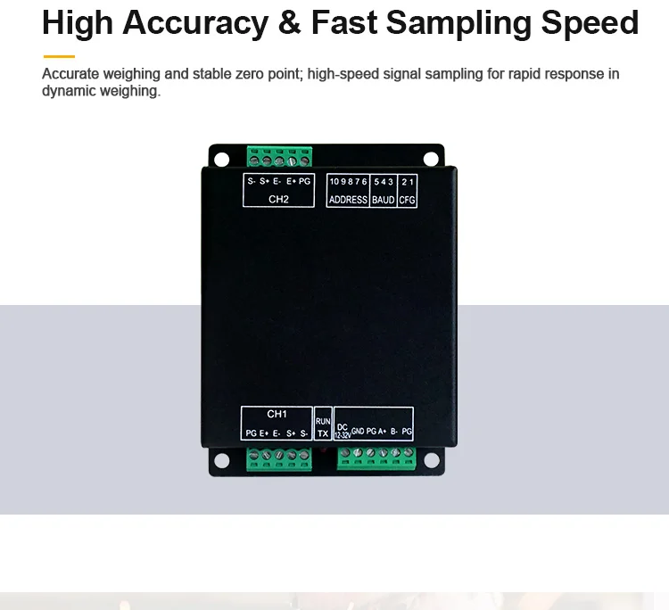 product huaqingjun 2 channel rs485 fully isolated weighing module high precision digital weighing transmitter for smart factory-11