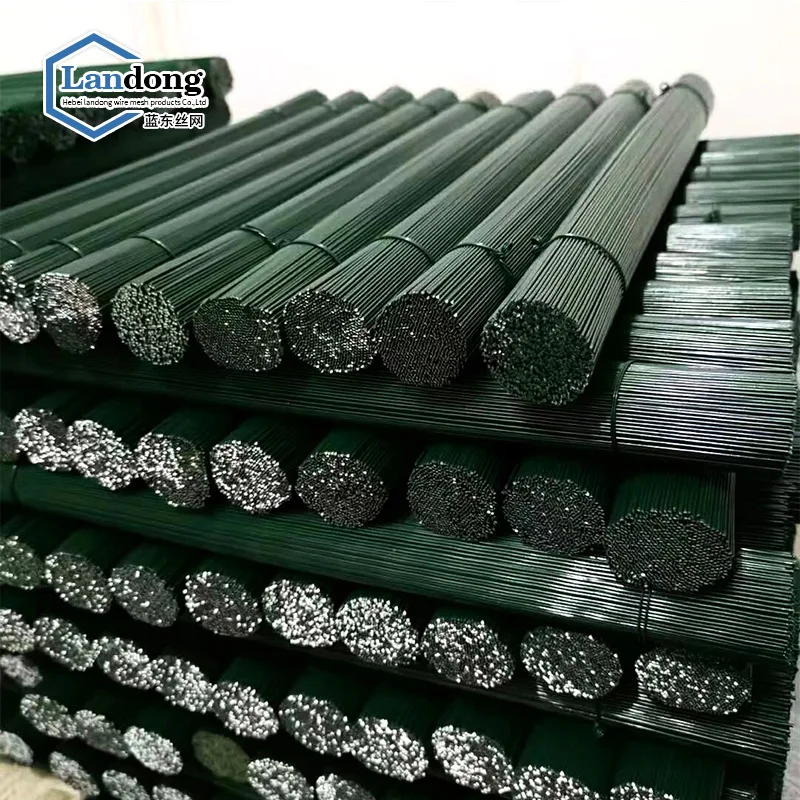 Green Black Color 2MMX8CMX7KGS/CARTON PVC Plastic Coated Single Metal Wire Twist Tie Wire for Gift Packing