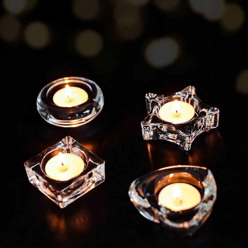 Wholesale Promotion Crystal Glass Candle Holder for Candlestick Candlestick Holders Wedding Home Decoration Table Candle Holders
