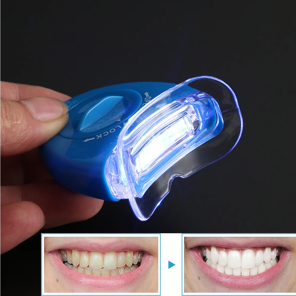 Blue Led Teeth Whitening Kit Accelerator Ultraviolet Laser Light Tool ...