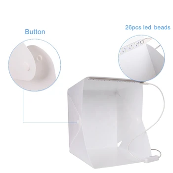 20cm Mini Portable Photography Soft Box with Led Light Photo Studio Accessories detail image