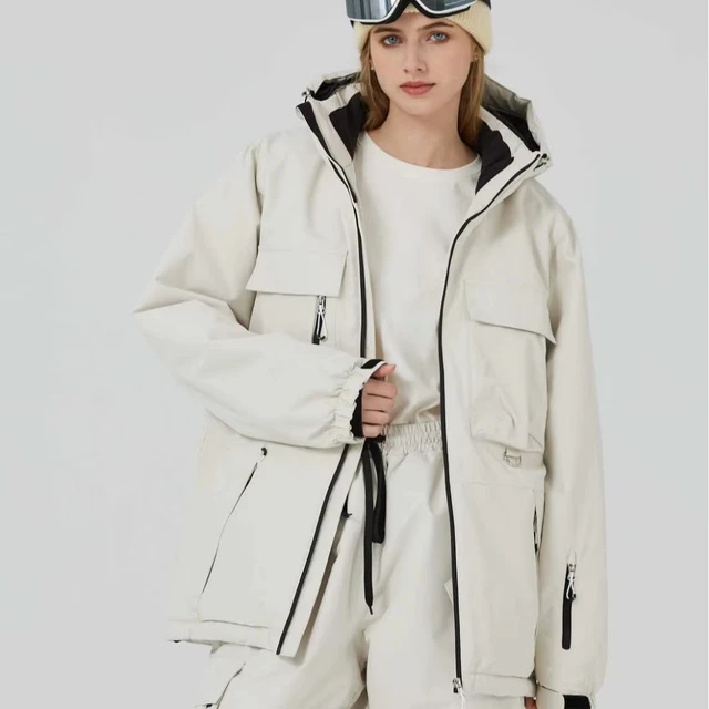 Men's and Women's Loose Warm Outdoor Ski Suit Single Board Double Board with Custom LOGO Plus Size Ski Clothing