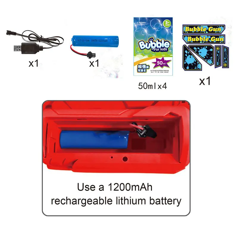 Outdoor Bubble toys Angel Bubble Blower Automatic Electric bubble machine guns for Kids with light music