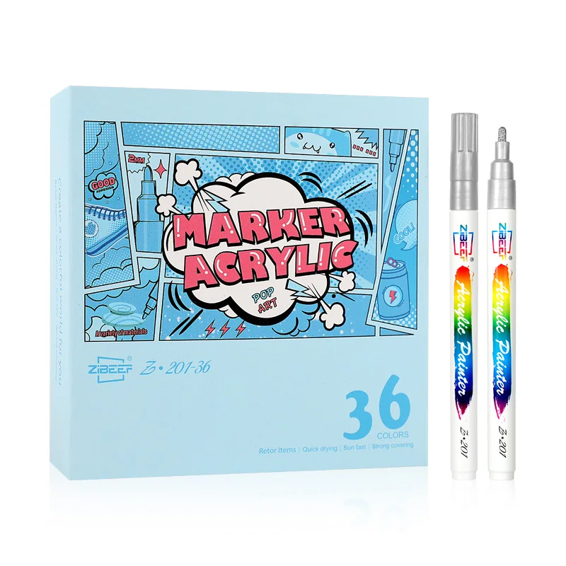 Ceramic Fabric Acrylic Marker Pens Muti Colors Paint Pen Sets for Children DIY Drawing