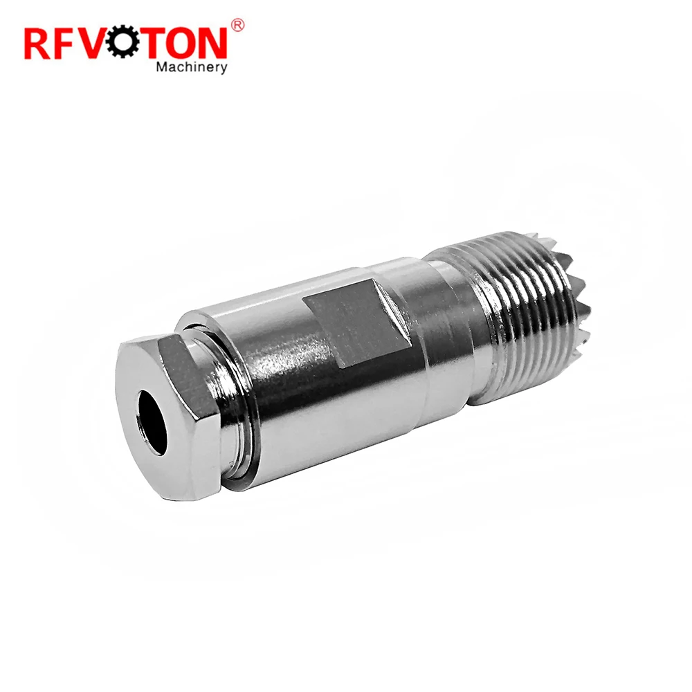 Factory Directly UHF So239 PL258 Female Jack Hembra Screw Clamp Rf Rg58 Cable Rf Coax Coaxial Connector (rf) in Stock Radio