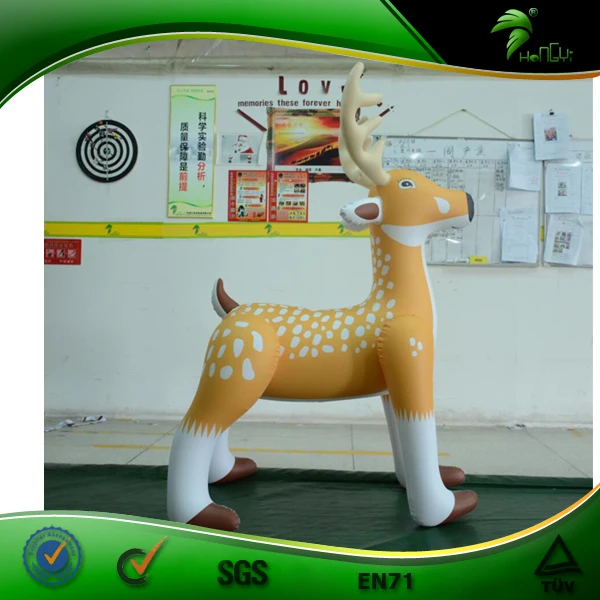 Hongyi Sph Inflatable Animals Squeaky Inflatable Deer Toy Air Blown Inflatable Cartoon Reindeer