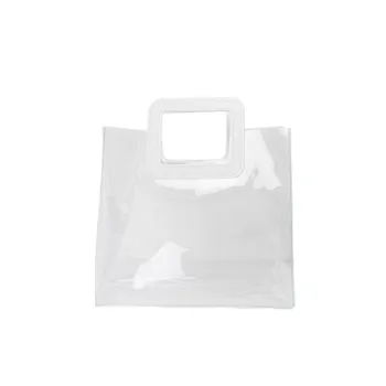 PVC transparent handbag birthday gift bag high-end feel handbag with gift plastic bag