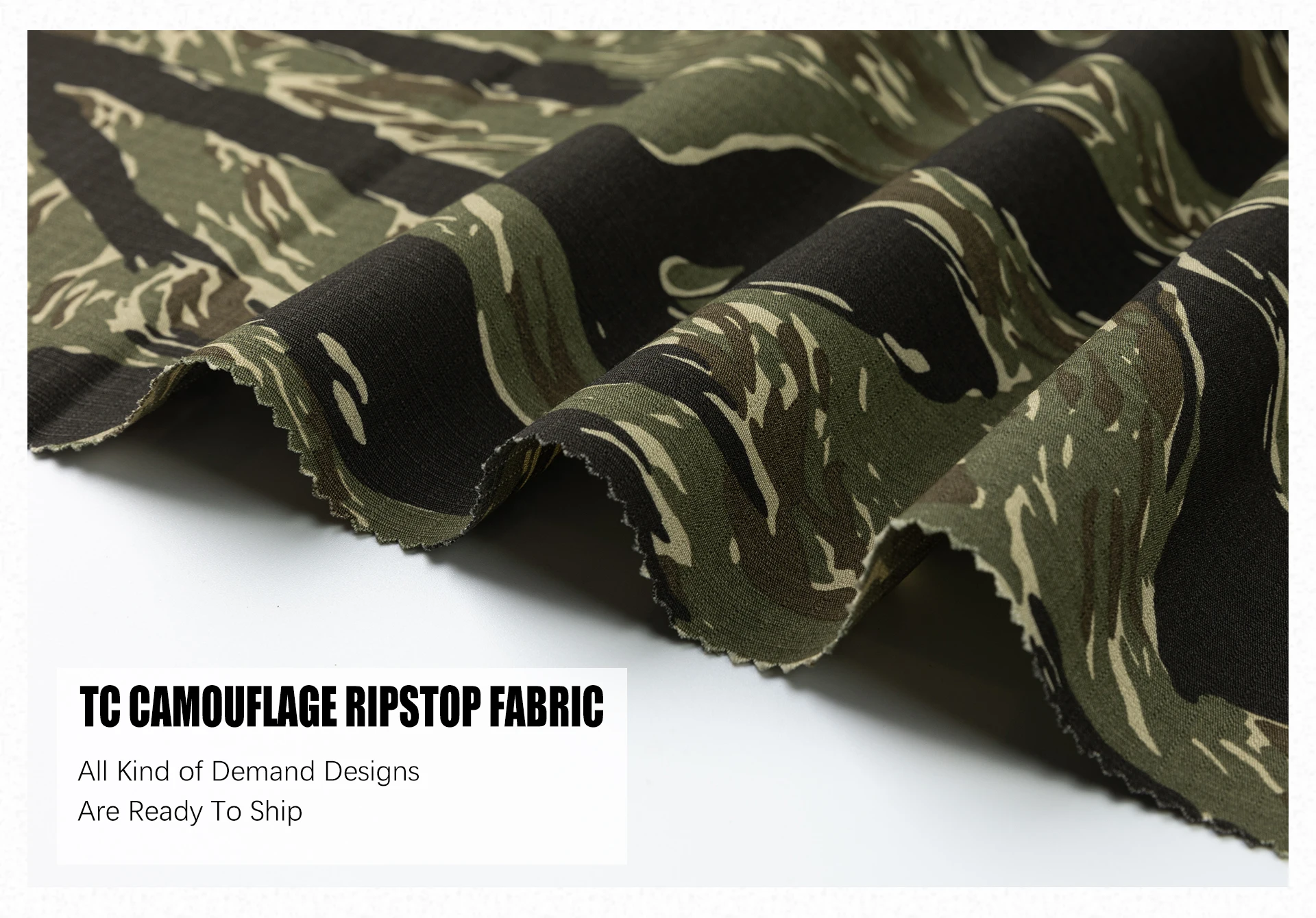 RTS TC 65/35 Camouflage Ripstop Fabric - Durable & Waterproof