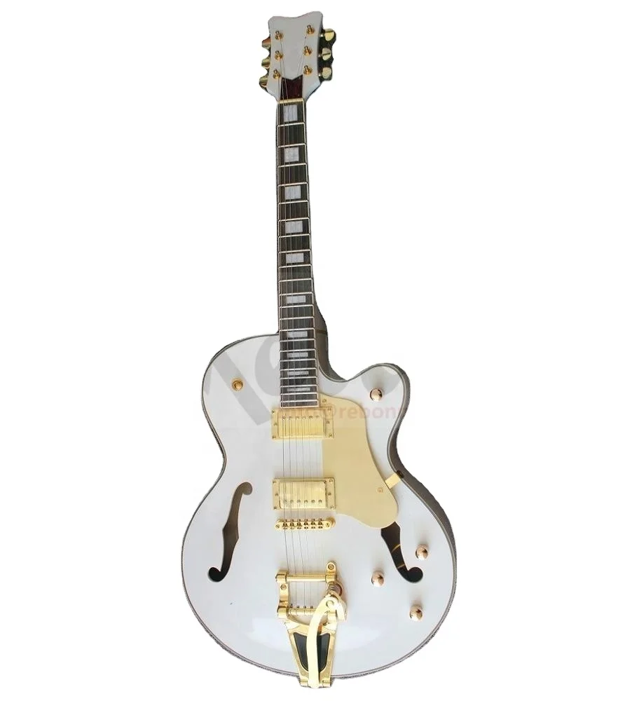 WANTON　GUITAR　玩具　未使用 Weifang Rebon 6 String White Colour Hollow Body Electric Guitar