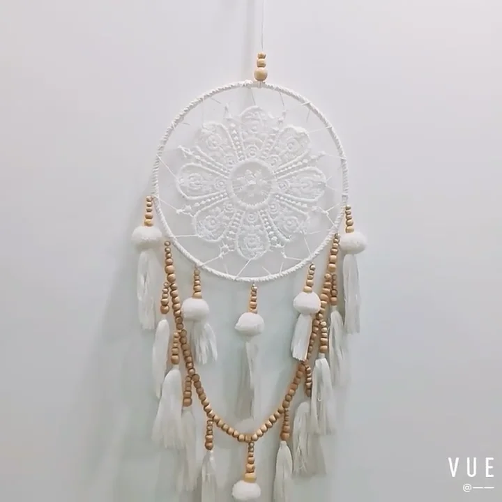 Macrame Bead Dream Catcher Hanging Wall Art Decor Dreamcatcher For Home