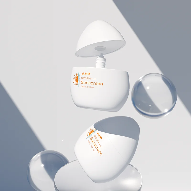 Egg Shape Sunscreen Packaging Sunblock Bb Squeeze Tube Packaging for Sunscreen Lotion Cream Makeup